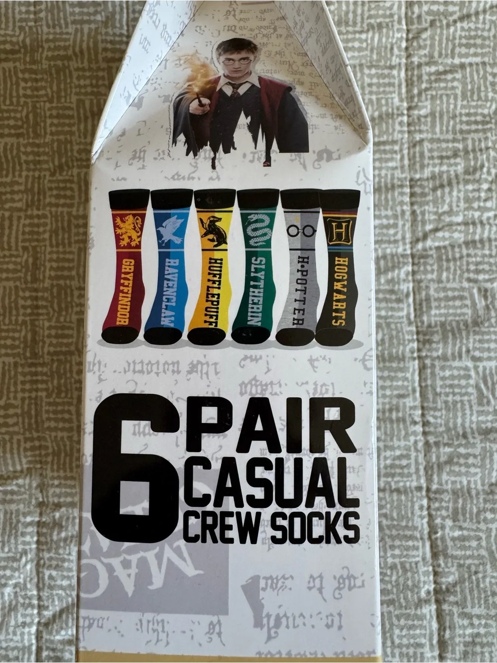 NWT Harry Potter Unisex 6-Pack Casual Crew Socks - Multi Color